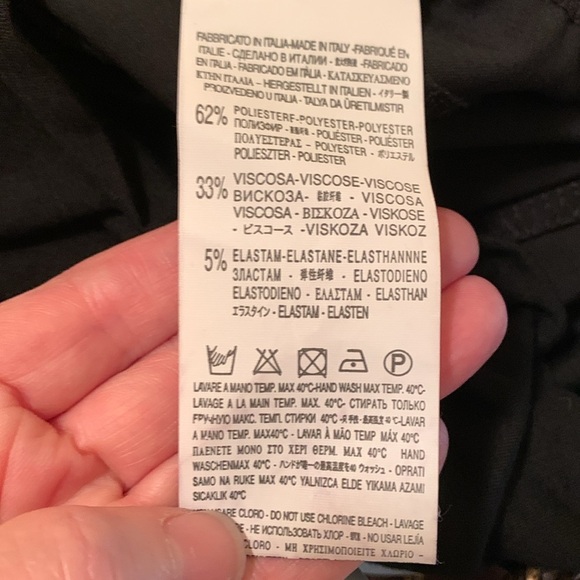 Rinascimento Jeans Black Asymmetrical Trouser NWOT - Picture 12 of 13